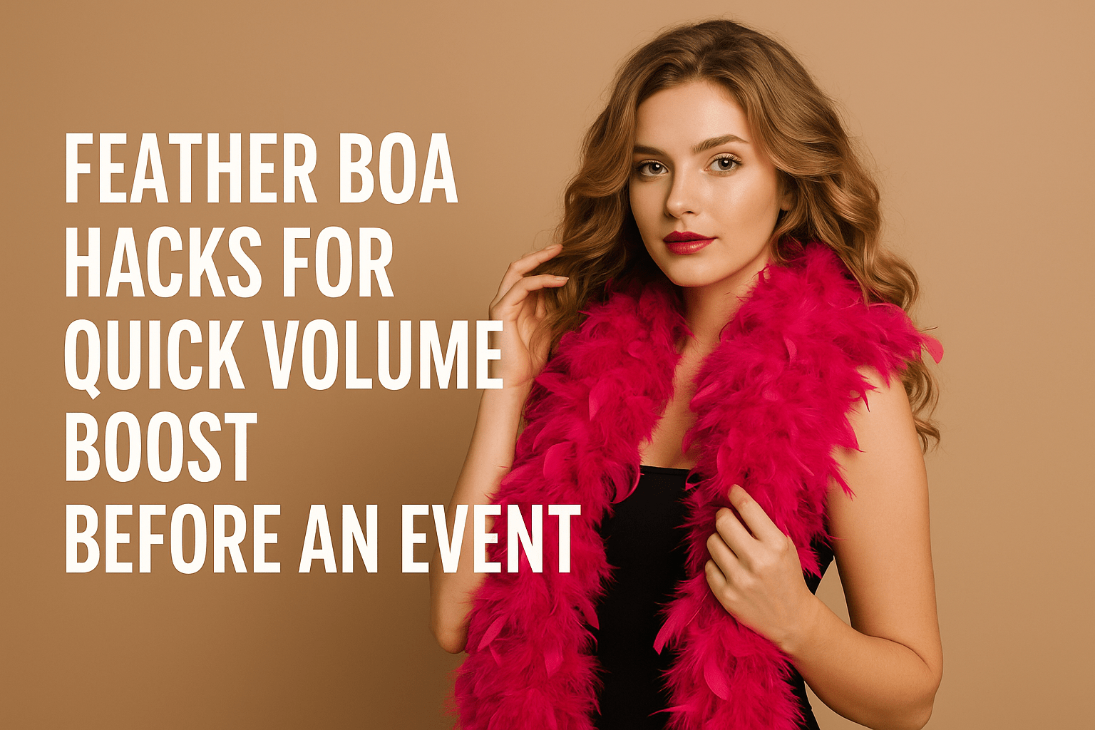 lady wearing feather boas