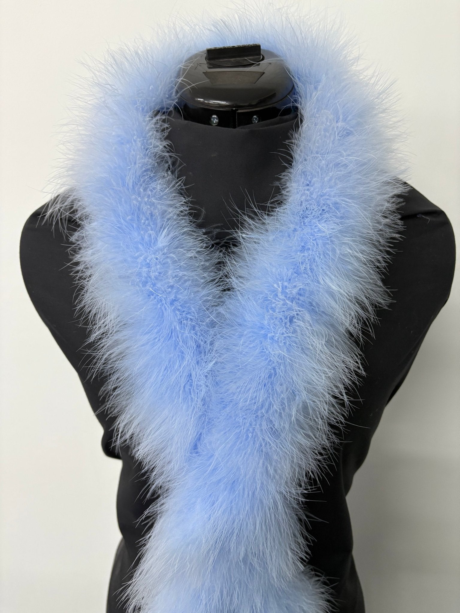 Blue feather boas