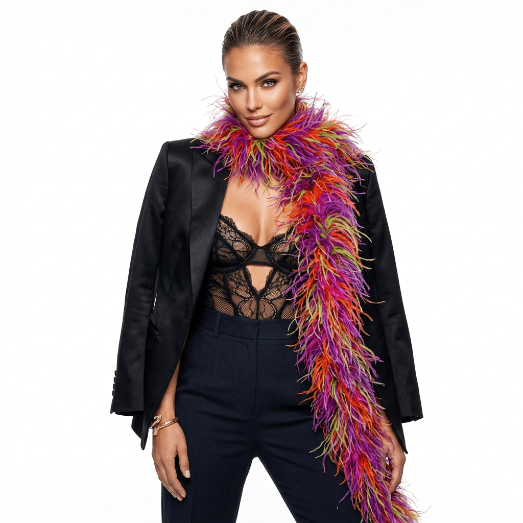Ostrich Multi Color Boa