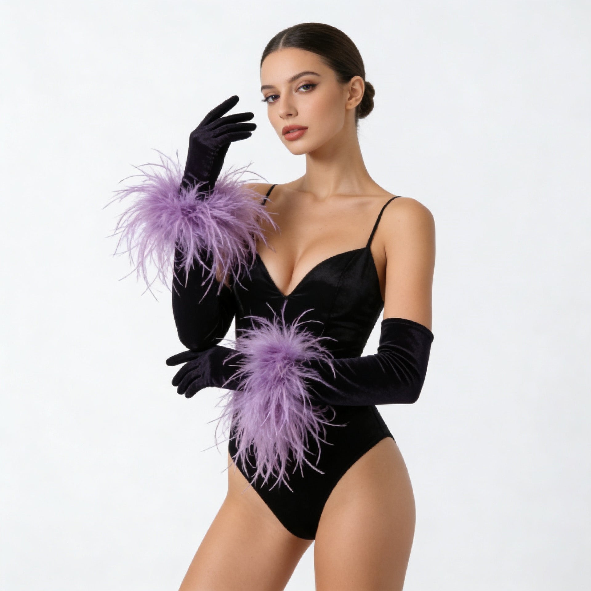 Ostrich with Marabou Feather Boa