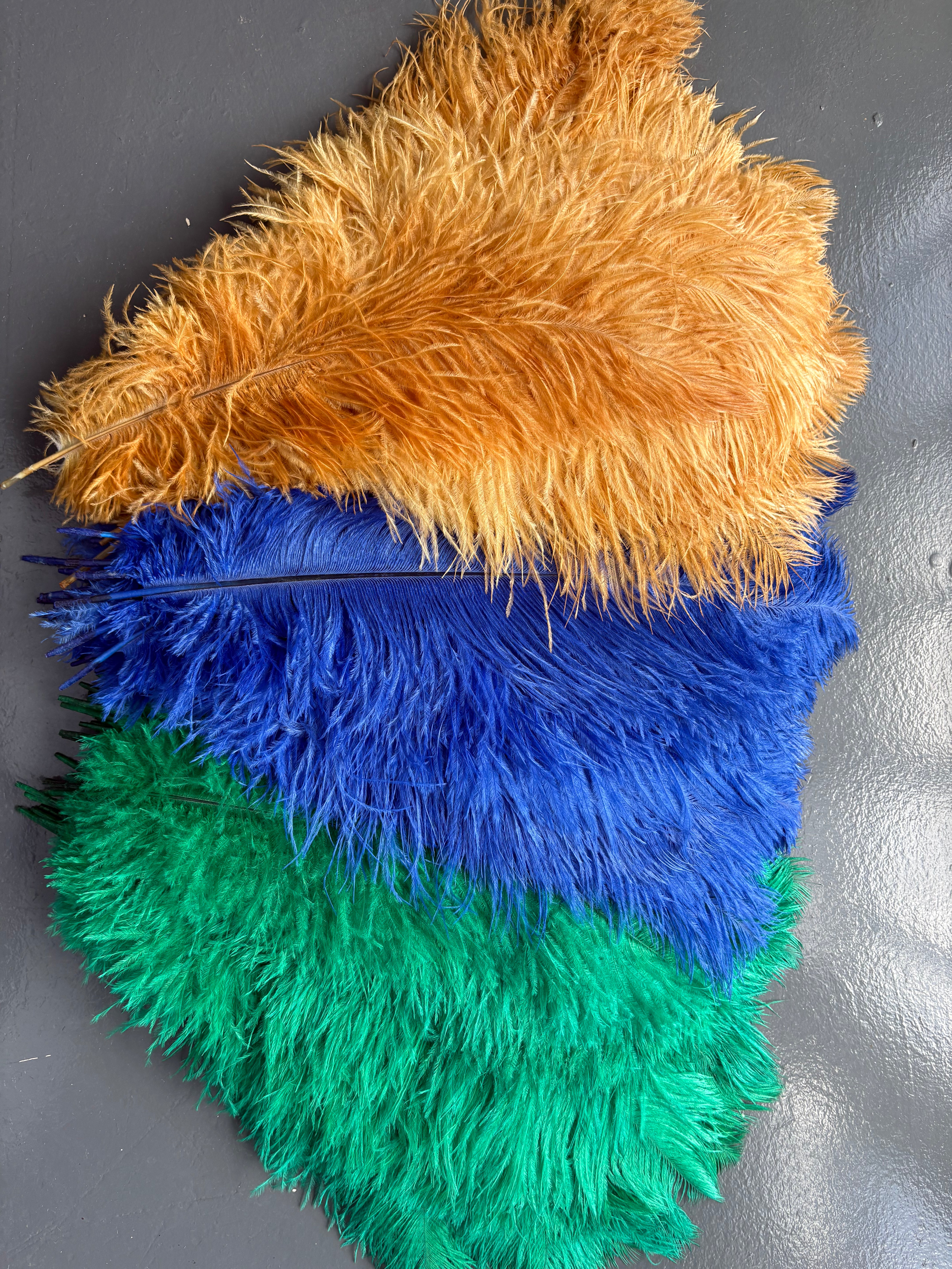 Ostrich Drab Feathers (Long)
