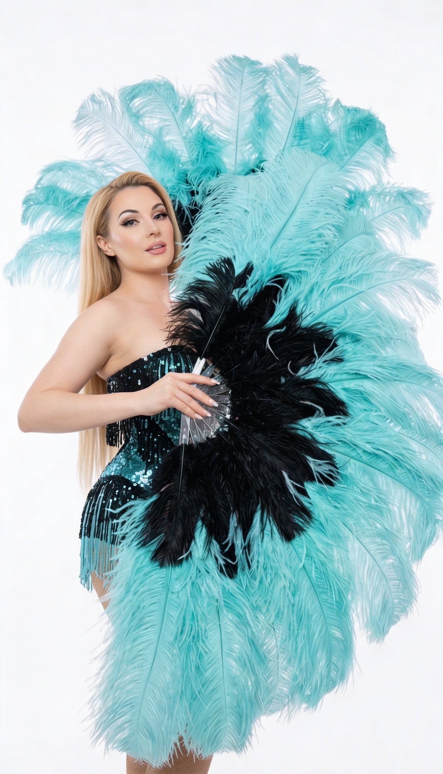 Fancy Burlesque Fan - Double Layer
