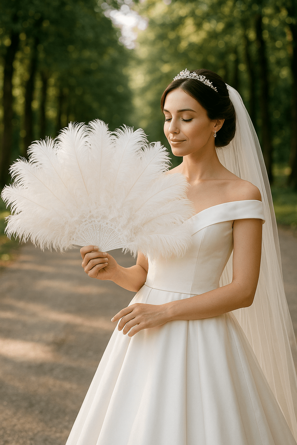 Feather Fans in Bridals