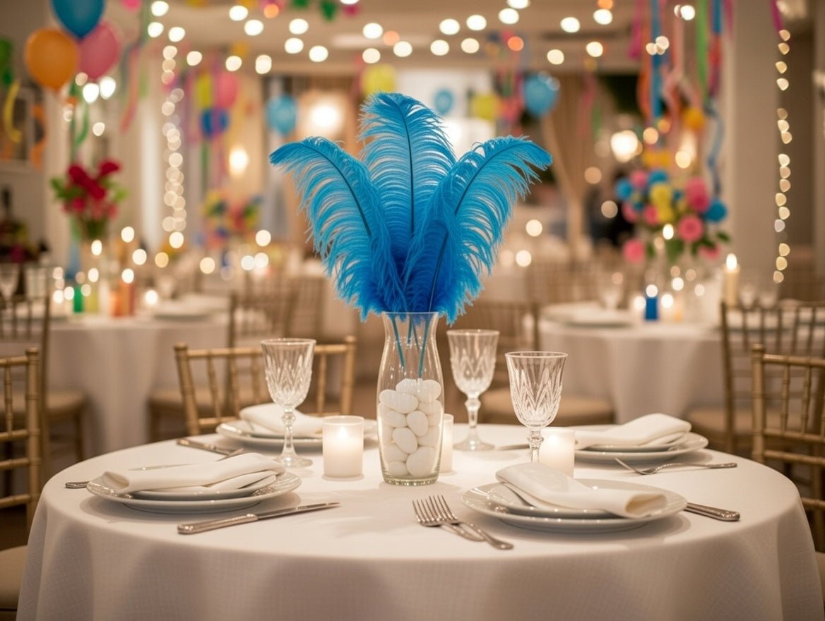 Feather Centerpieces for Themed Parties