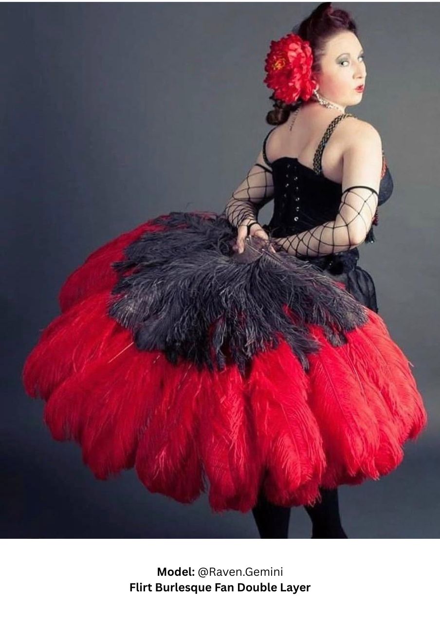 The Flirt Burlesque Fan - Double Layer