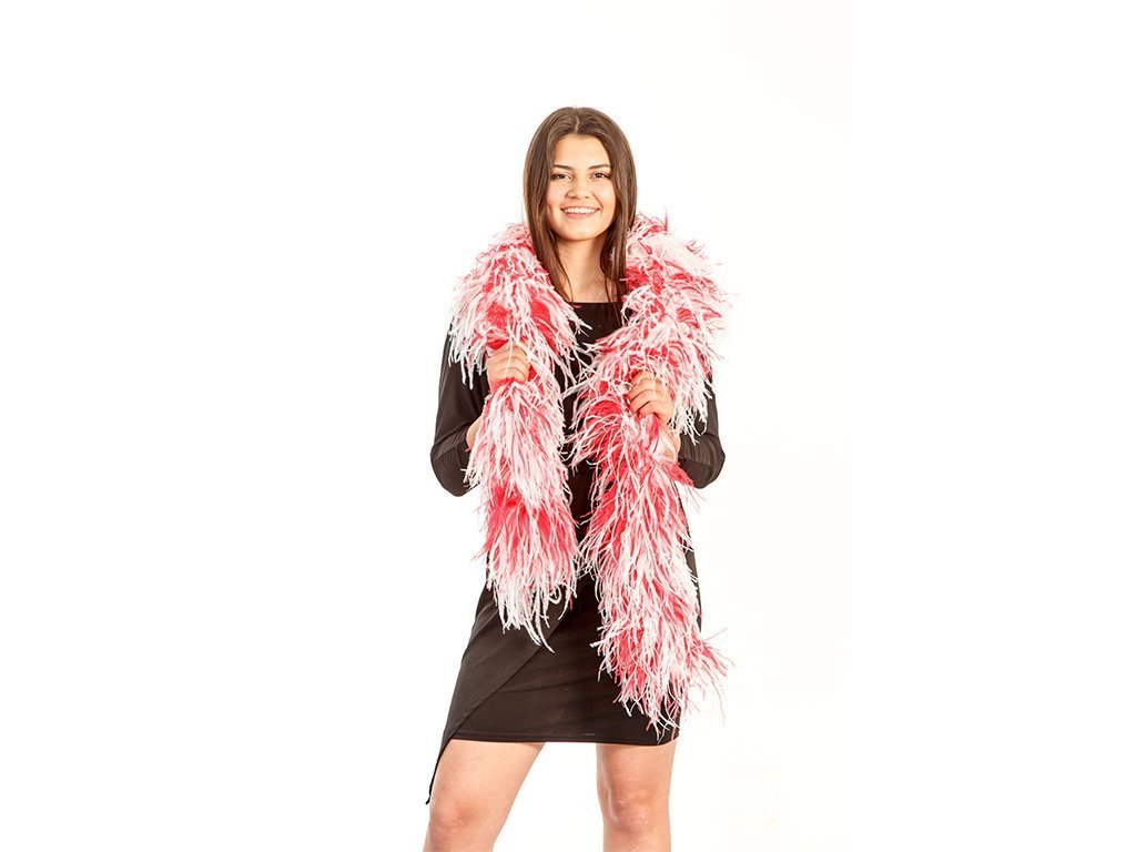 4Ply Ostrich Feather Boa with Marabou Center (2 Tone) - Fancy Feather