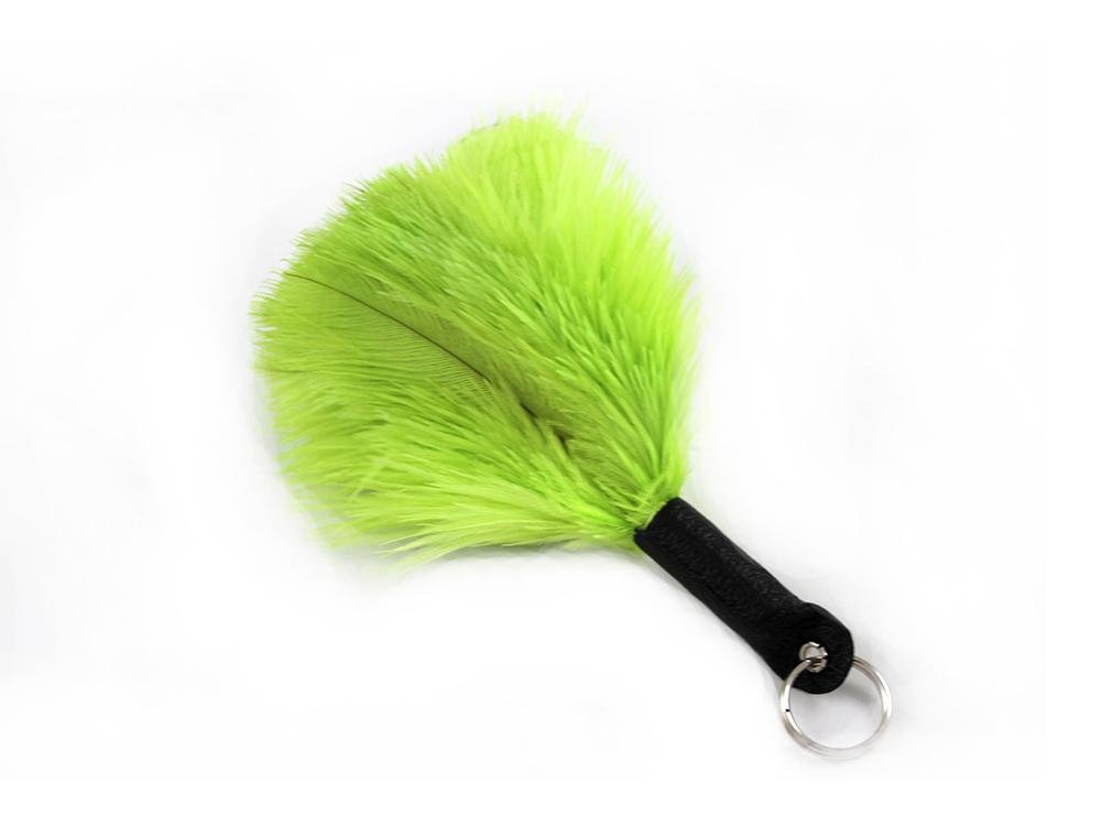 Ostrich Feather Keychain (Chartreuse) - Fancy Feather