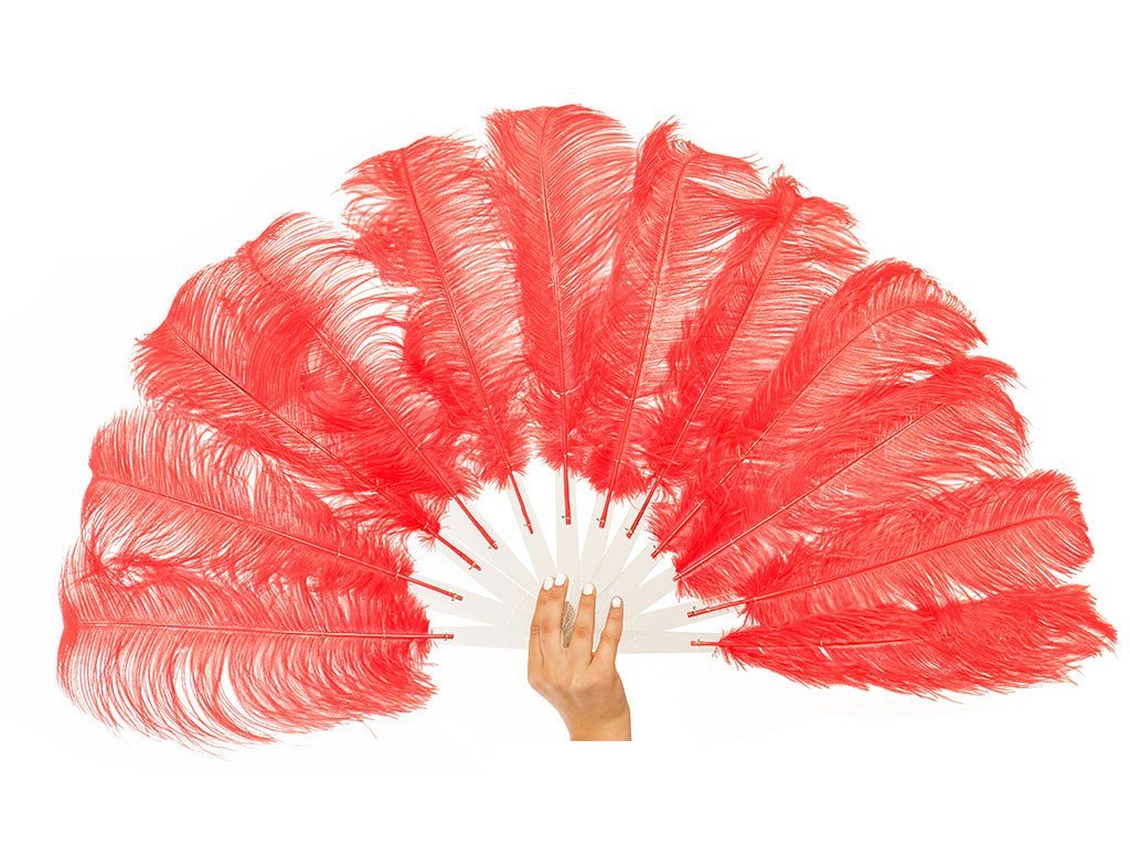 Economy Burlesque Fan - Single Layer - Fancy Feather