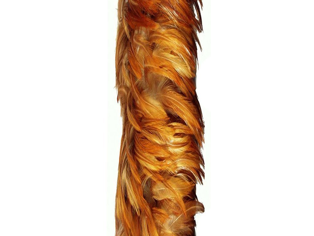 Rooster Hackle Ginger Boa - Fancy Feather