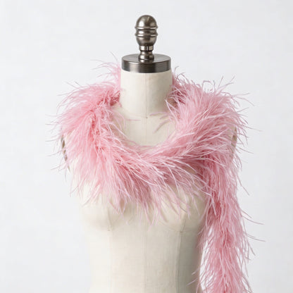 Ostrich with Marabou Feather Boa
