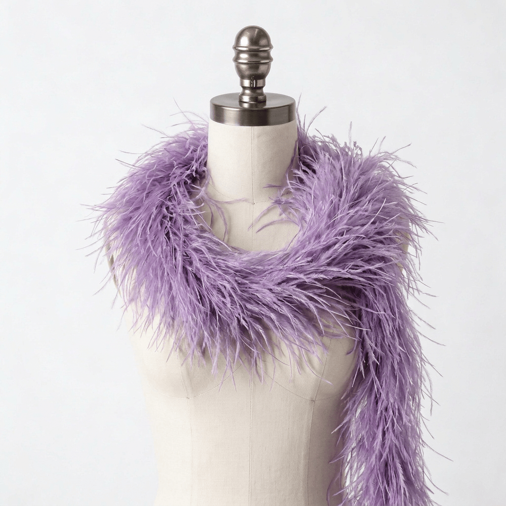 Ostrich with Marabou Feather Boa