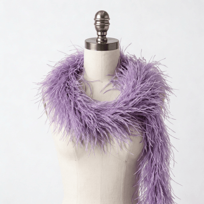 Ostrich with Marabou Feather Boa