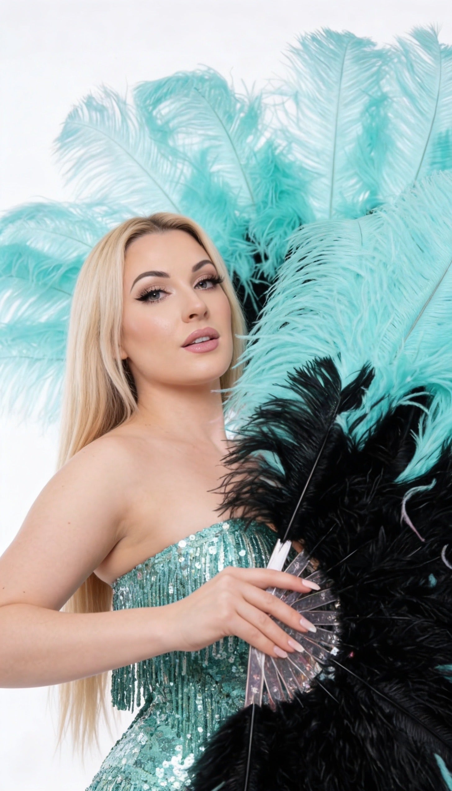 Fancy Burlesque Fan - Double Layer