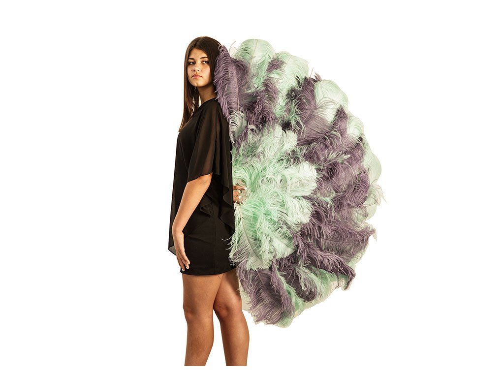 Ultimate Burlesque Fan - Triple Layer - Fancy Feather