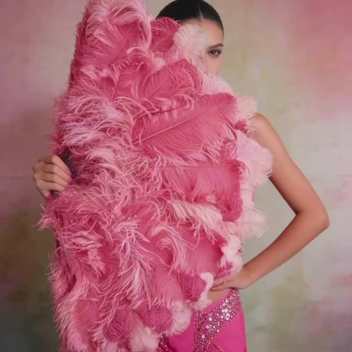 Glamour Burlesque Fan - Double Layer