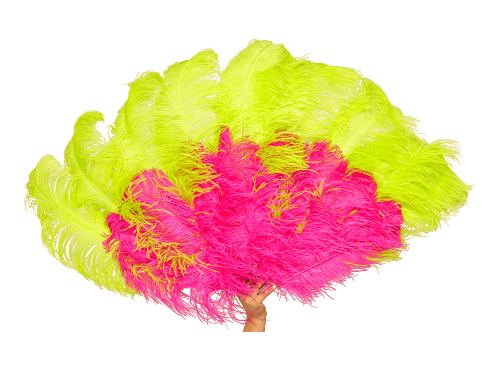 The Flirt Burlesque Fan - Double Layer - Fancy Feather