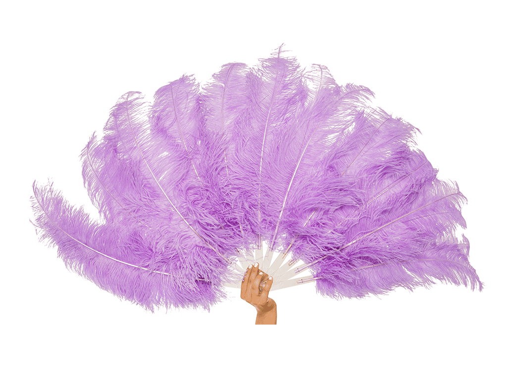 Value Burlesque Fan - Double Layer - Fancy Feather